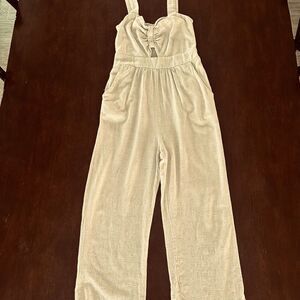 Monteau Cream Jumpsuit